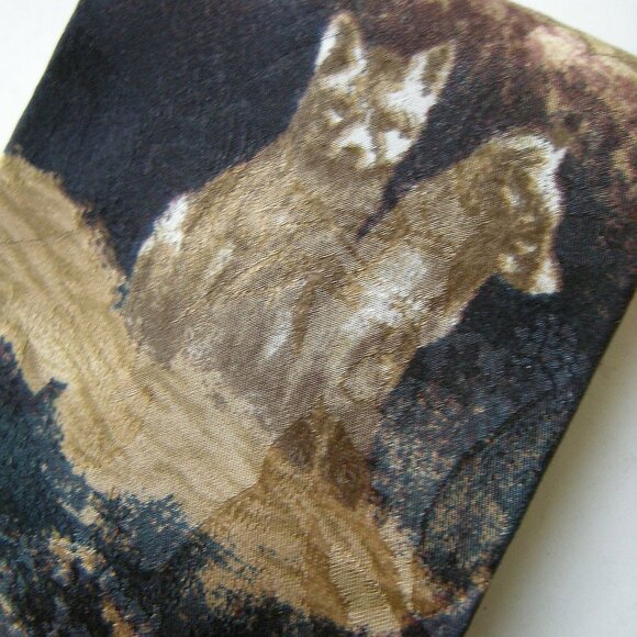 Fox and Cubs 100% Silk Tie  by Endangered Species Made in USA - Picture 7 of 8